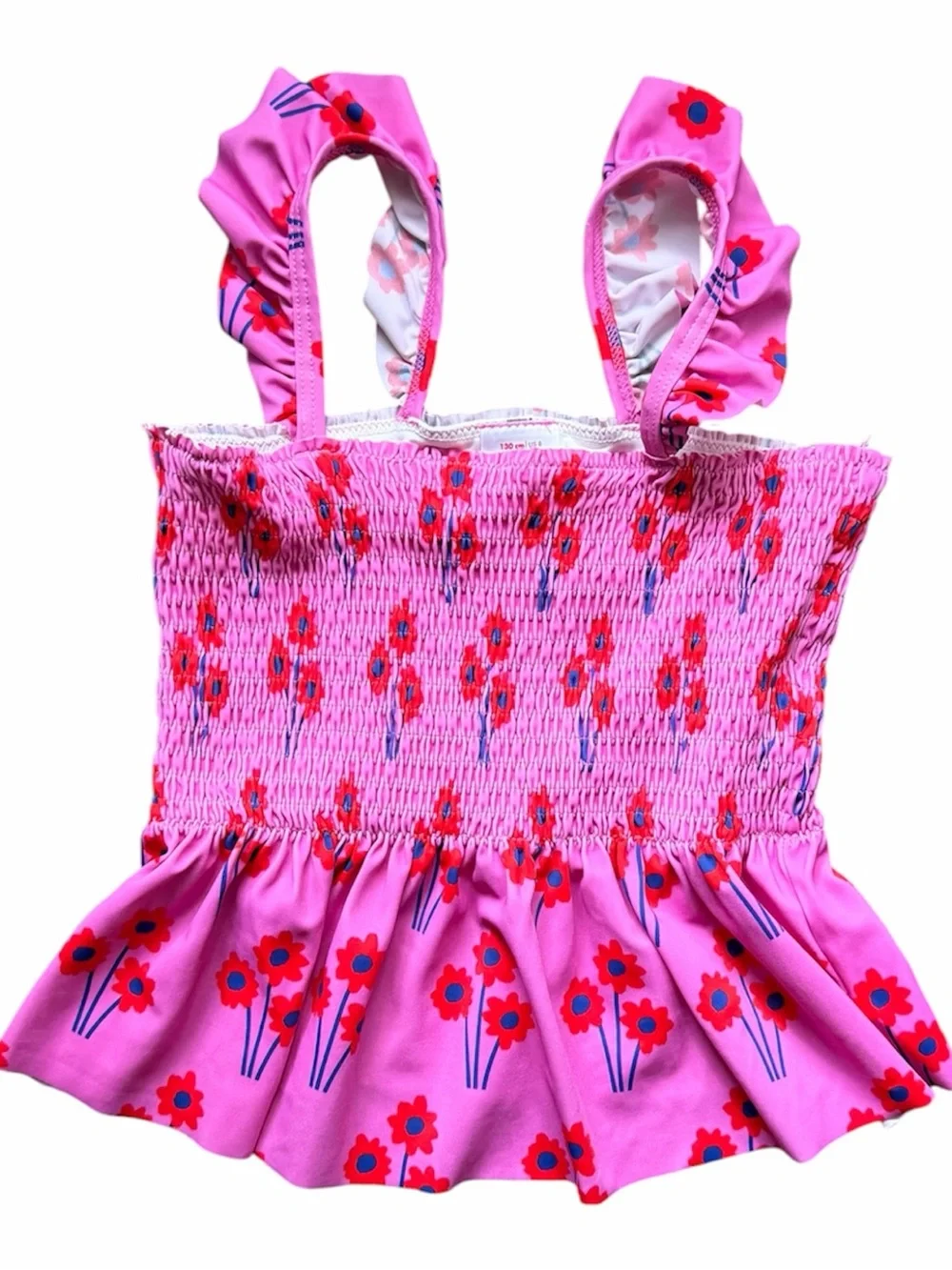 Bundle of 2 Hanna Andersson Girls’ Long Sleeve Tops + Swimwear, Size 130 (US 8)
